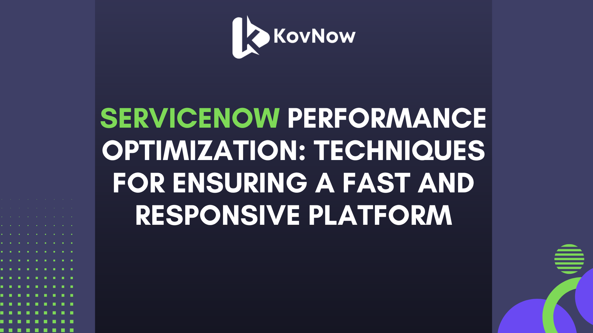servicenow performance optimization