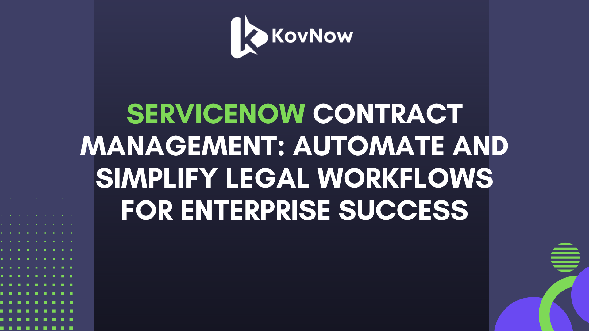servicenow contract management